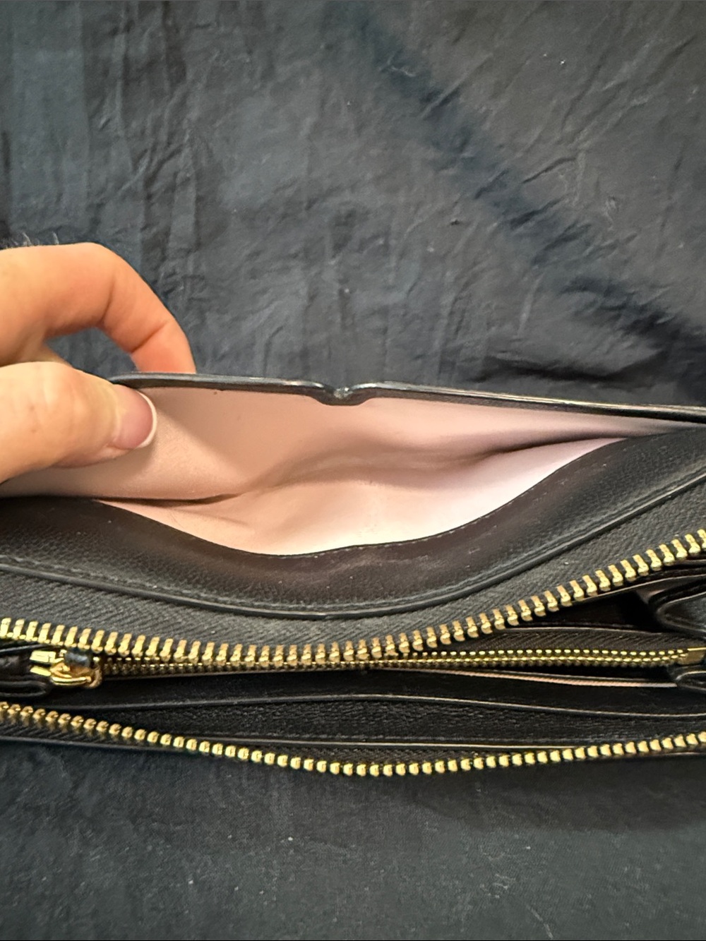 Kate Spade Toujours Zip Around Continental Wallet in Black Pebbled Leather - Picture 9 of 9